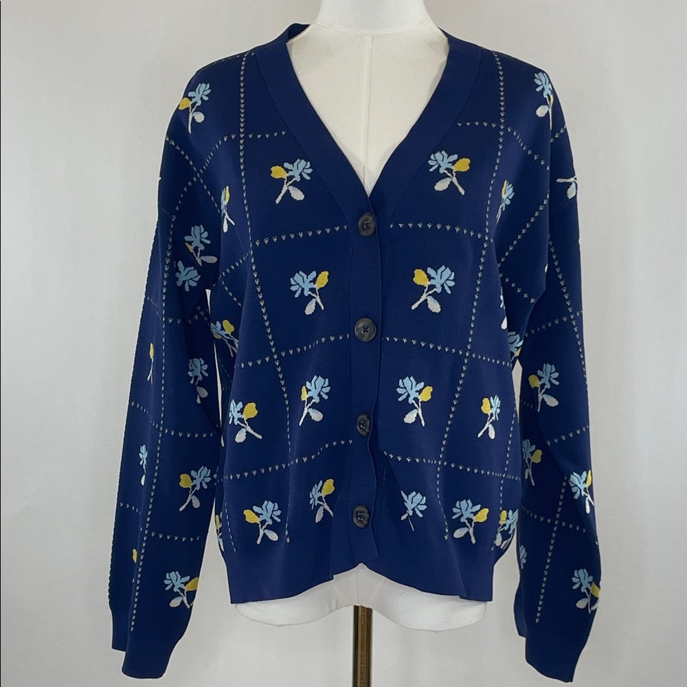 Jason Wu Oversized Pointelle Cardigan, XS - Picture 3 of 10